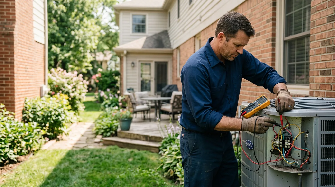 HVAC technician working near Bristol, VA